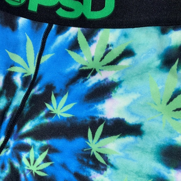 PSD Women's Weed Spiral Bike Shorts-Blue/Green - Picture 4 of 6